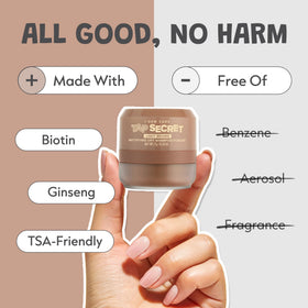 I DEW CARE applying powder to roots for instant volume and matte finish