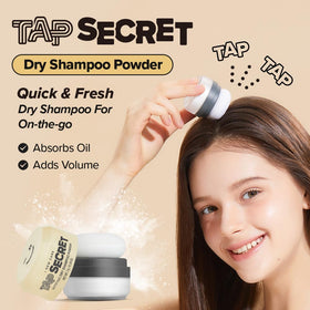 I DEW CARE Tap Secret open jar close-up of powder texture highlighting fine oil-absorbing blend