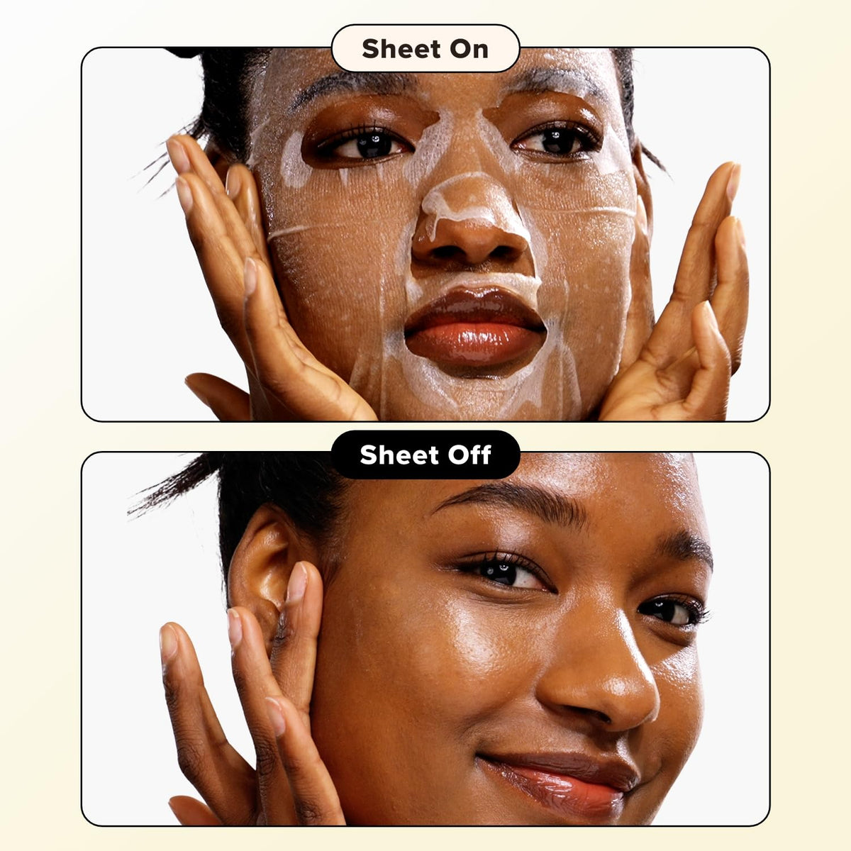 I DEW CARE variant labels display clarifying each mask type benefit