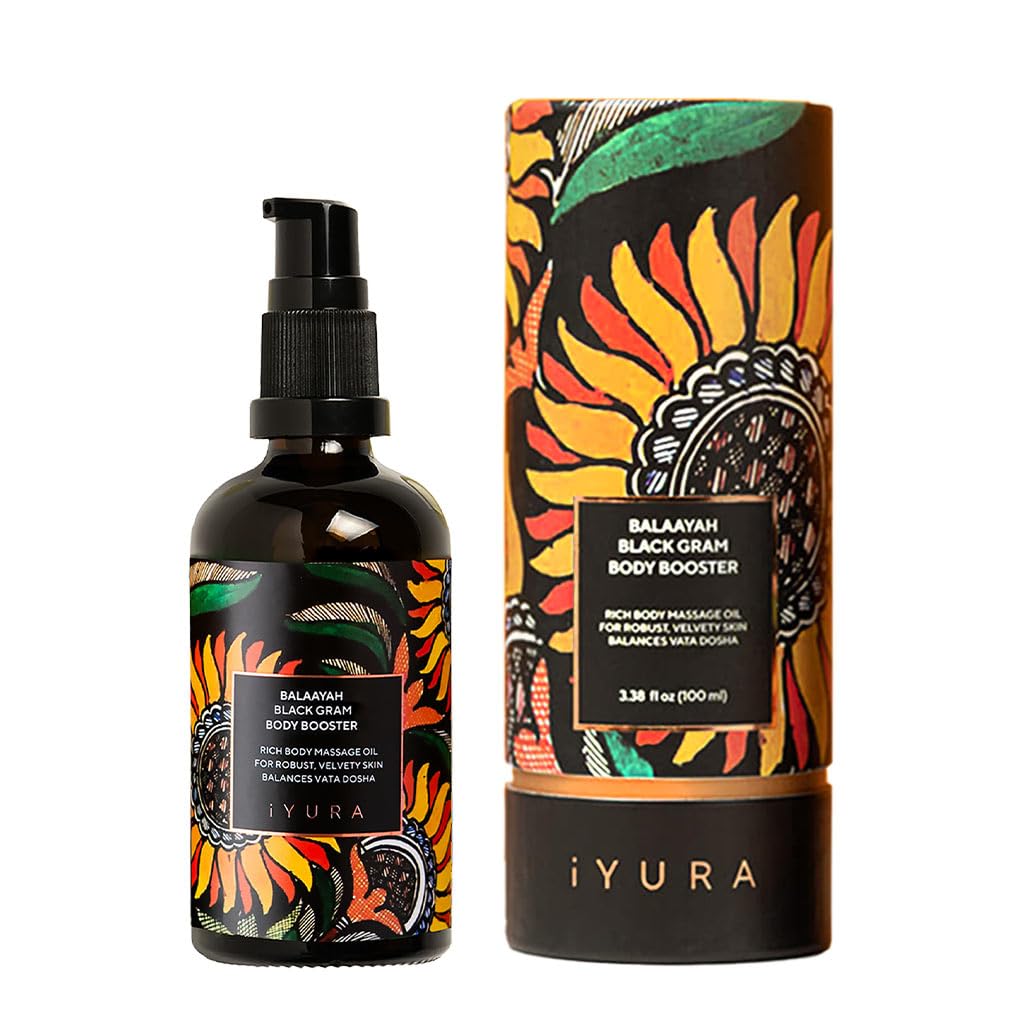 The Ayurveda Experience iYURA bottle front view showing label and firming benefit