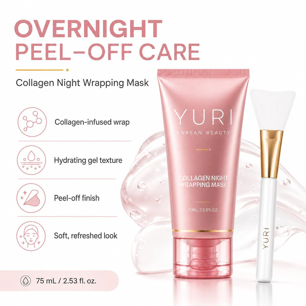 IaramI YURI label detail highlighting key ingredients and usage