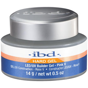 IBD Pink V jar front view showing label and compact .5 oz size, professional benefit