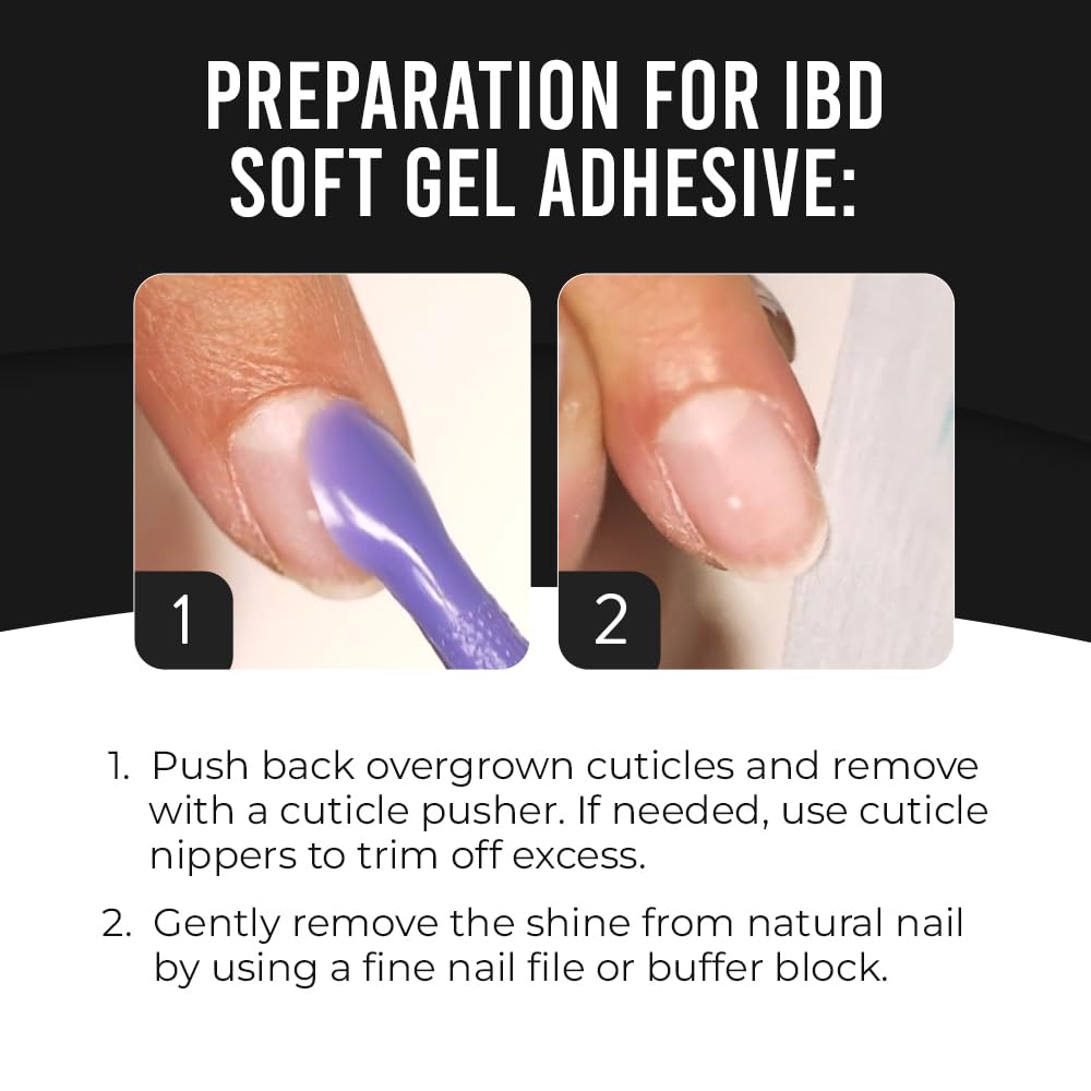 IBD soft gel adhesive bottle beside coin to show 0.5 fl oz size for travel convenience