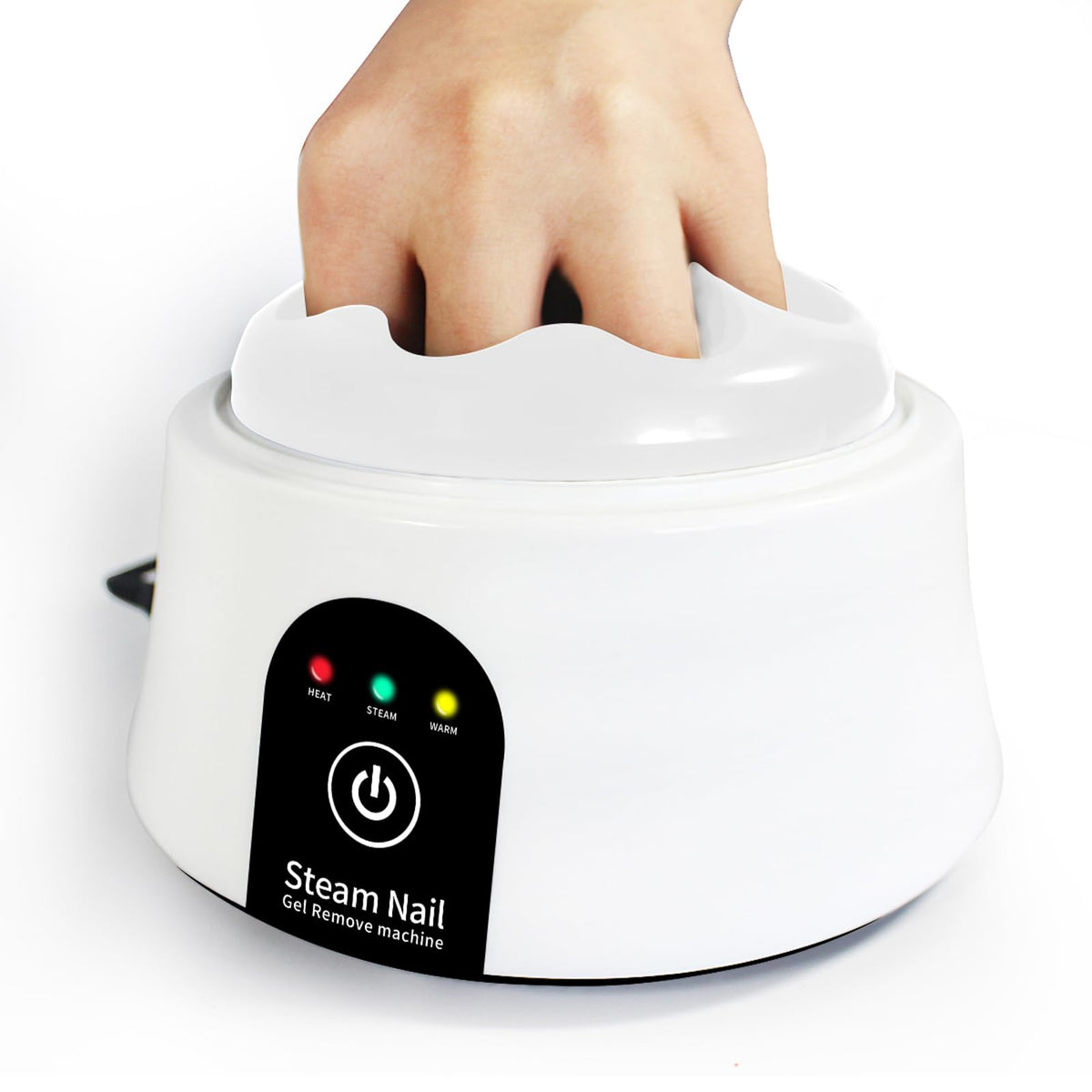I·B·N G front view of electric nail soaking bowl showing compact design and benefits