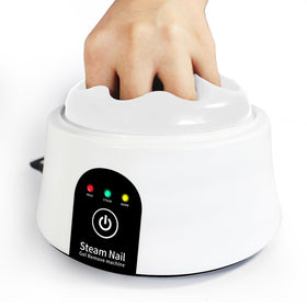 I·B·N G front view of electric nail soaking bowl showing compact design and benefits