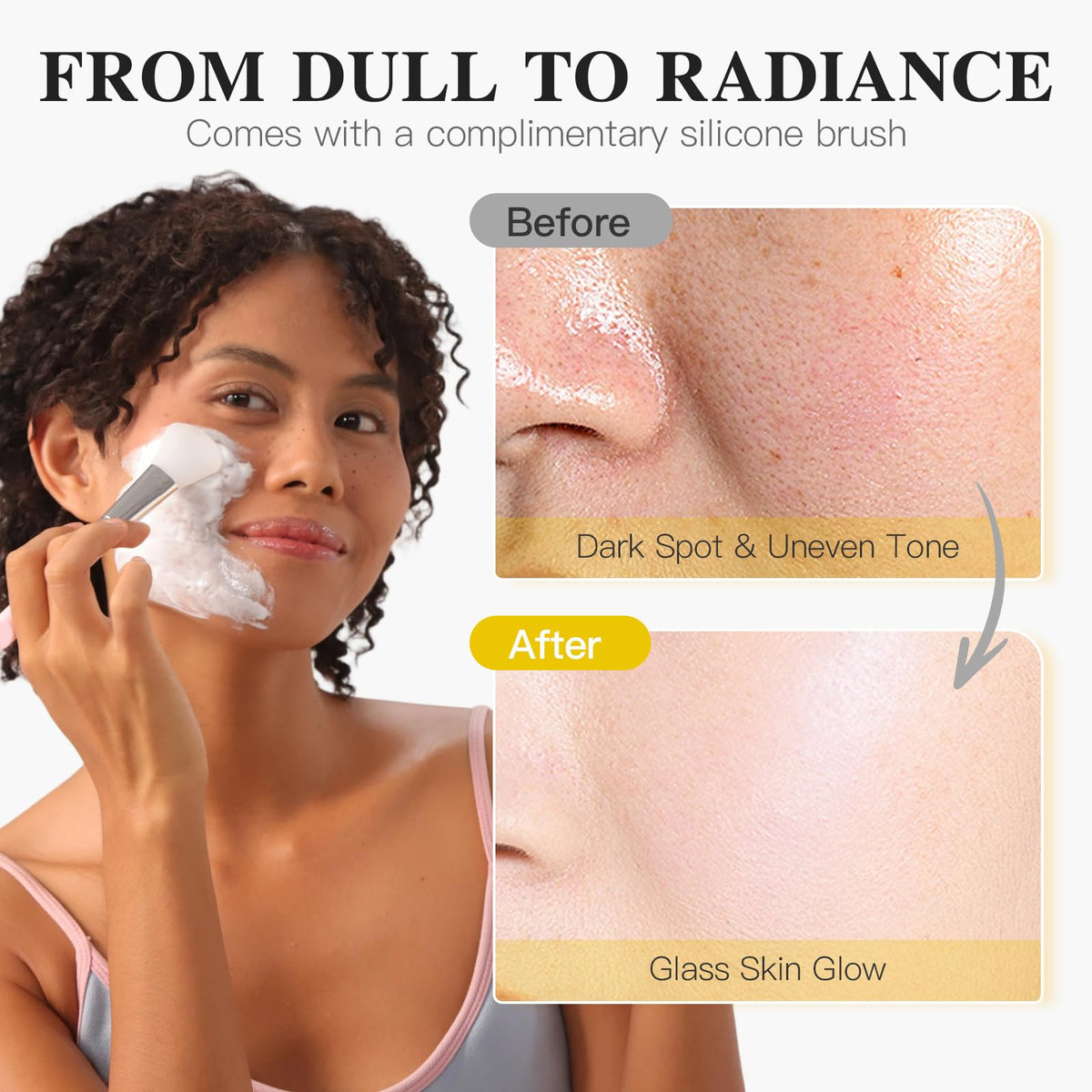 ICIKOL applicator brush detail for hygienic precise mask application benefit