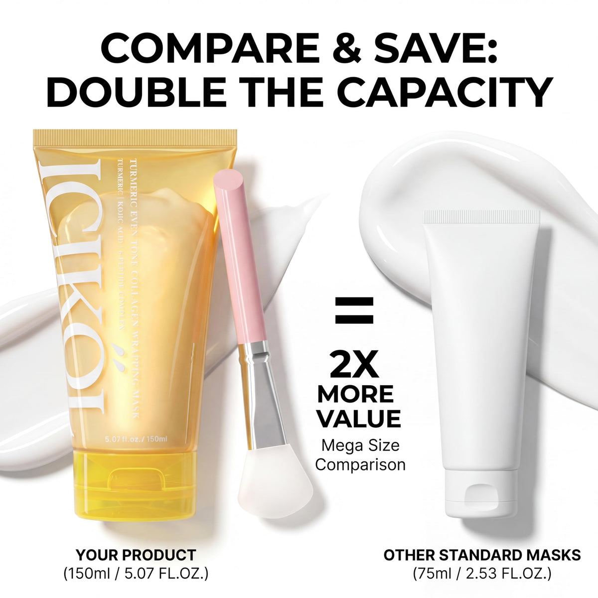 ICIKOL close-up of mask texture highlighting smooth gel hydration