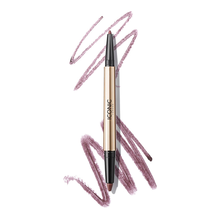 ICONIC LONDON front packaging showing Spiced Plum dual-ended eyeliner and benefits