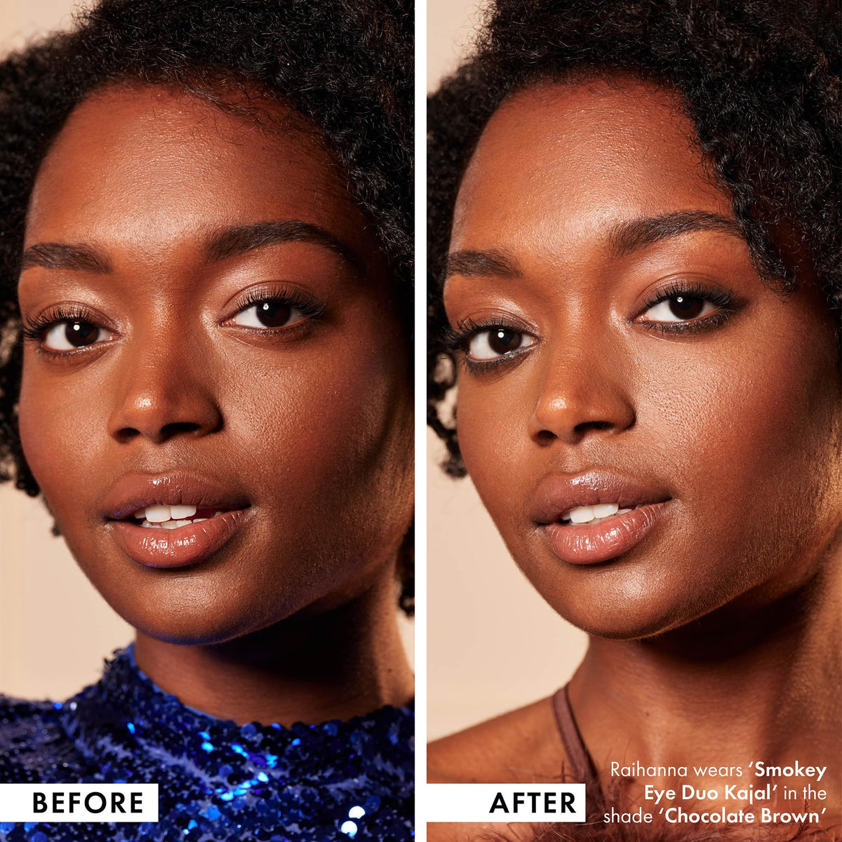 ICONIC LONDON eyeliner applied on model demonstrating smokey eye finish benefit