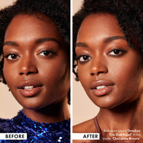 ICONIC LONDON eyeliner applied on model demonstrating smokey eye finish benefit