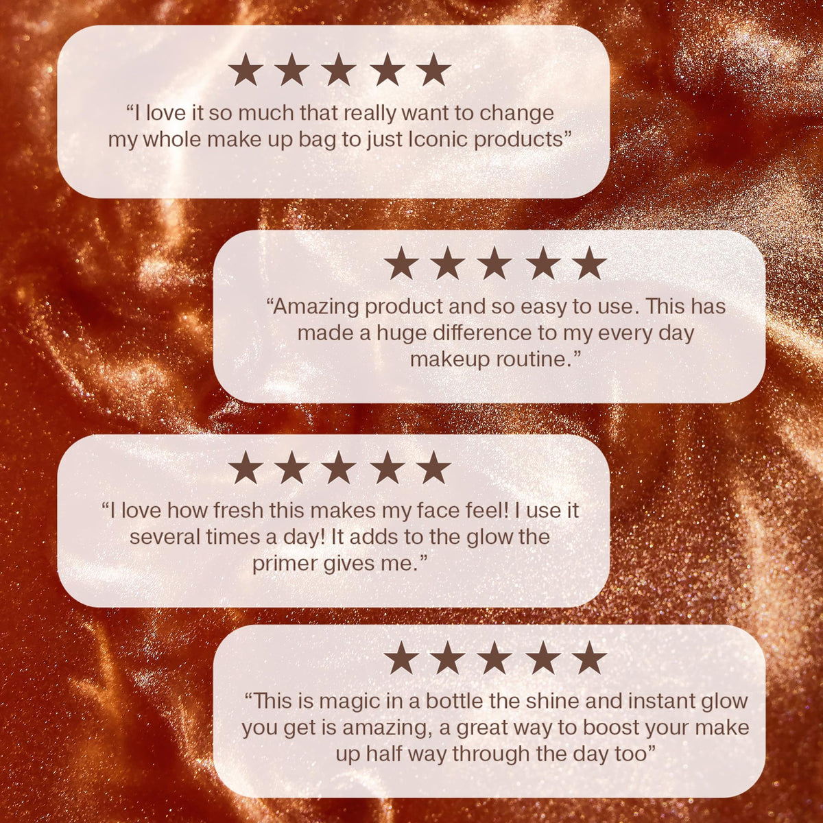 ICONIC LONDON model with dewy skin after mist demonstrating refreshed radiant finish
