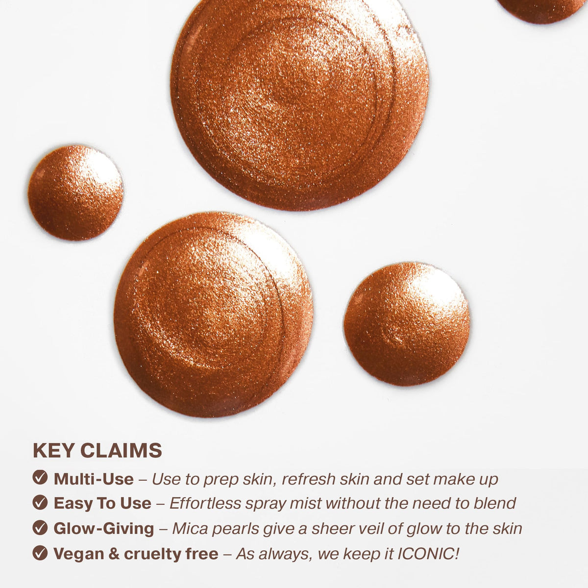 ICONIC LONDON close-up of shimmering liquid texture illustrating light-reflecting glow