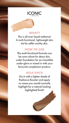 ICONIC LONDON swatch of Sand Glow on skin, demonstrating warm luminous tone
