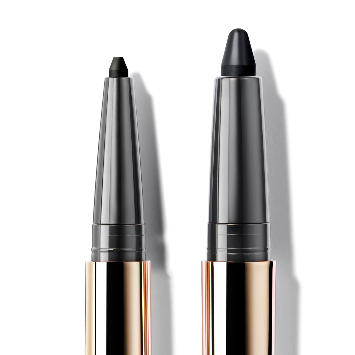 ICONIC LONDON dual-ended crayon close-up showing chunky matte and precision satin