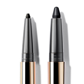 ICONIC LONDON dual-ended crayon close-up showing chunky matte and precision satin