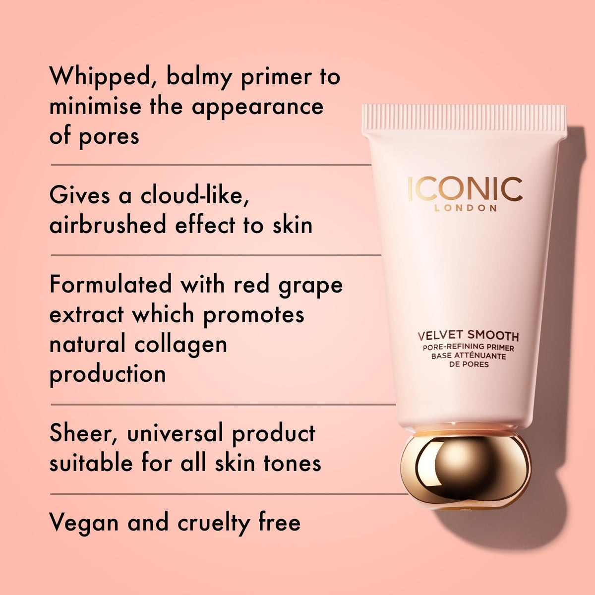 ICONIC LONDON whipped balm texture close-up demonstrating soft, blendable finish