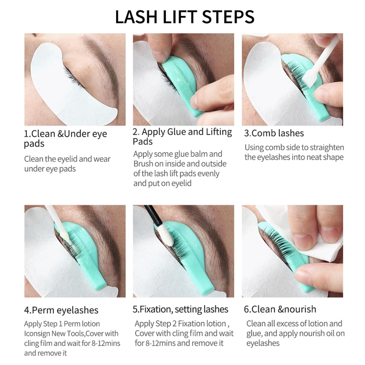 ICONSIGN brow lamination demo showing smooth, styled brow effect