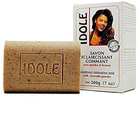 Idole close-up of avocado seed powder texture for effective exfoliation