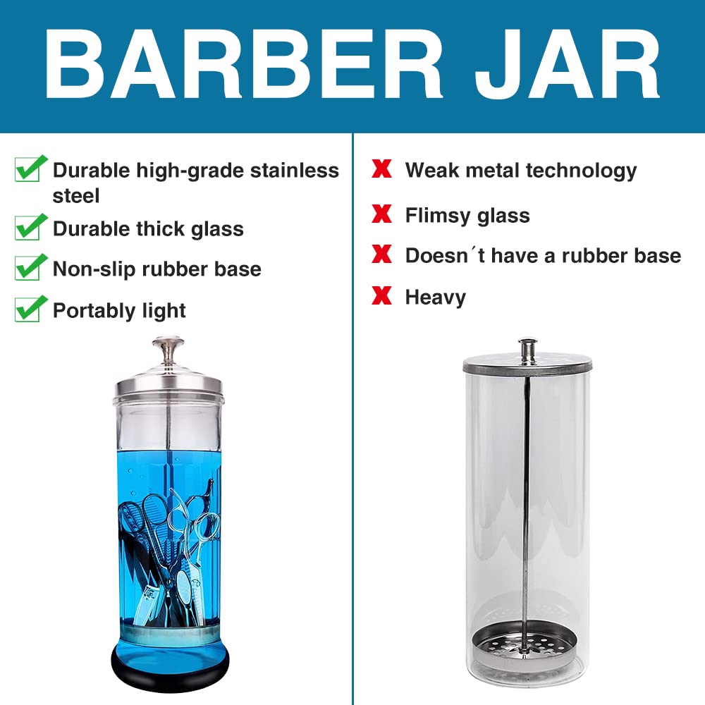 IEBARBER closeup of thick glass edge demonstrating durability and long-lasting use benefit