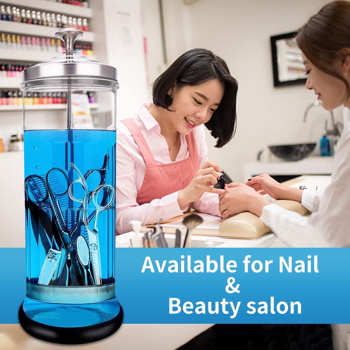 IEBARBER on a barbershop counter in use conveying professional hygiene and client confidence