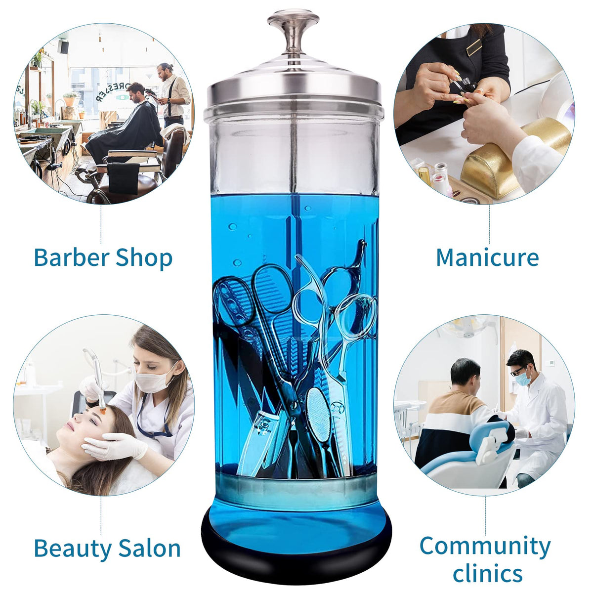 IEBARBER non-slip silicone ring base preventing slips on wet counters for safer workstations