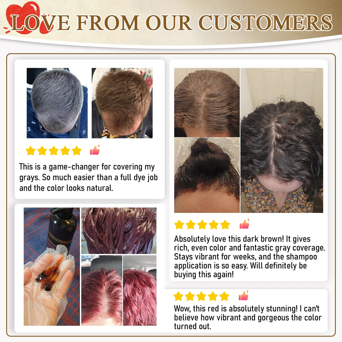 iemokoda applying shampoo to dry roots for easy gray coverage