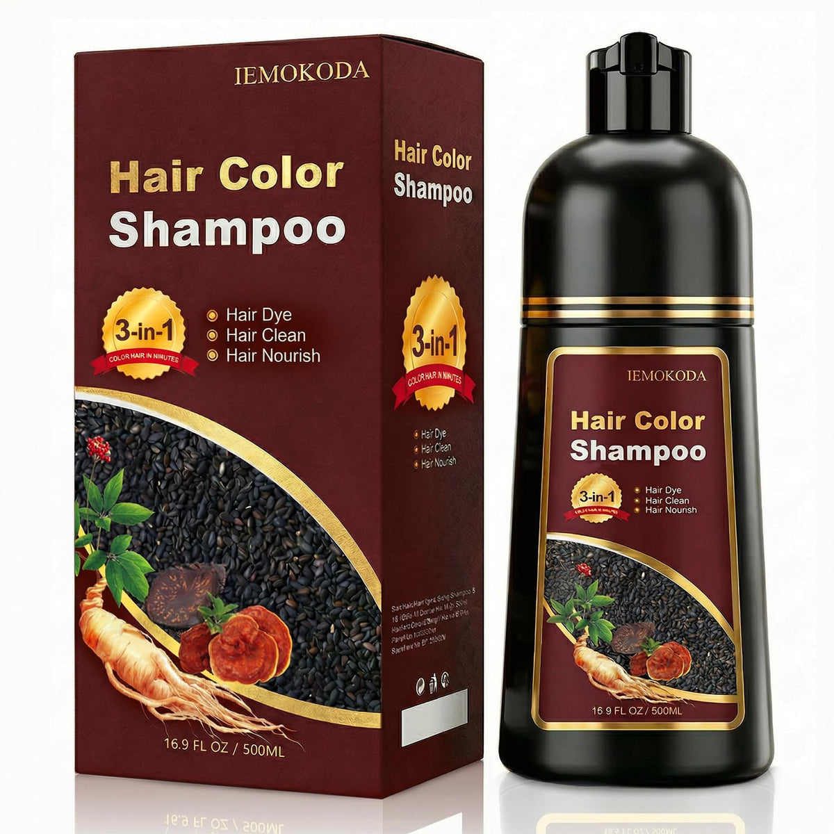 iemokoda front packaging showing light brown shade and quick gray coverage