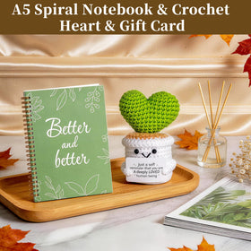 iFaveorr crochet heart and gift card detail offering a keepsake and personal message