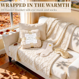 iFaveorr flannel blanket close-up showing soft texture and tassel trim warmth