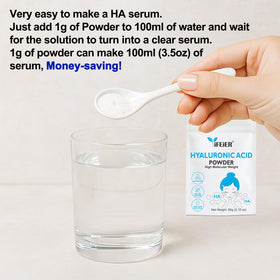 iFEiER powder dissolving in water in a bottle forming a clear gel