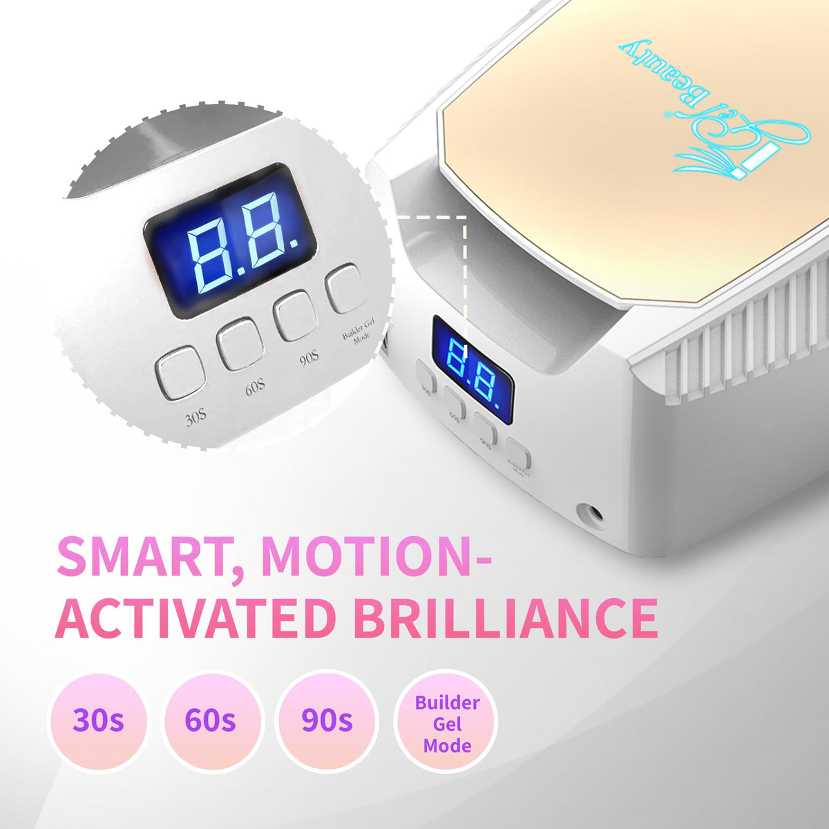 iGel Beauty Builder Gel Mode indicator reducing heat spikes for comfort