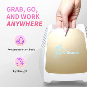 iGel Beauty lamp curing a full hand demonstrating fast, even curing
