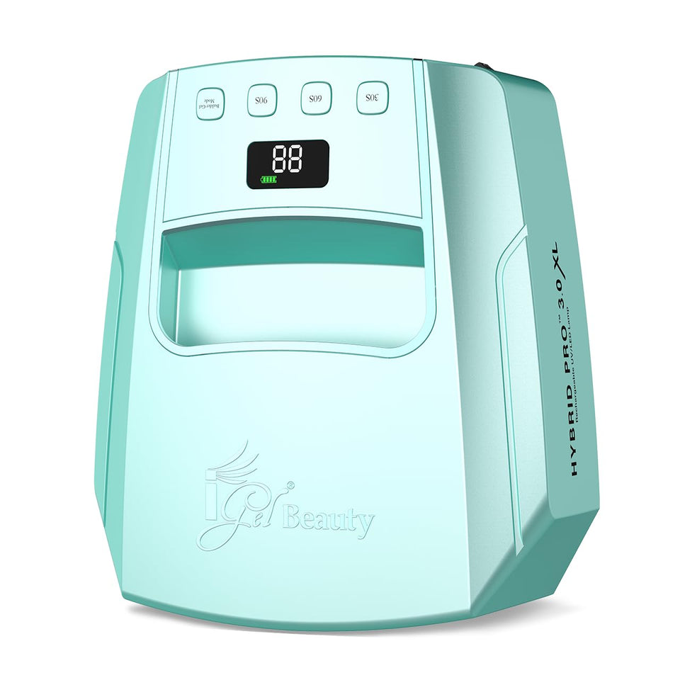 iGel Beauty front view showing extra-wide curing space and professional finish