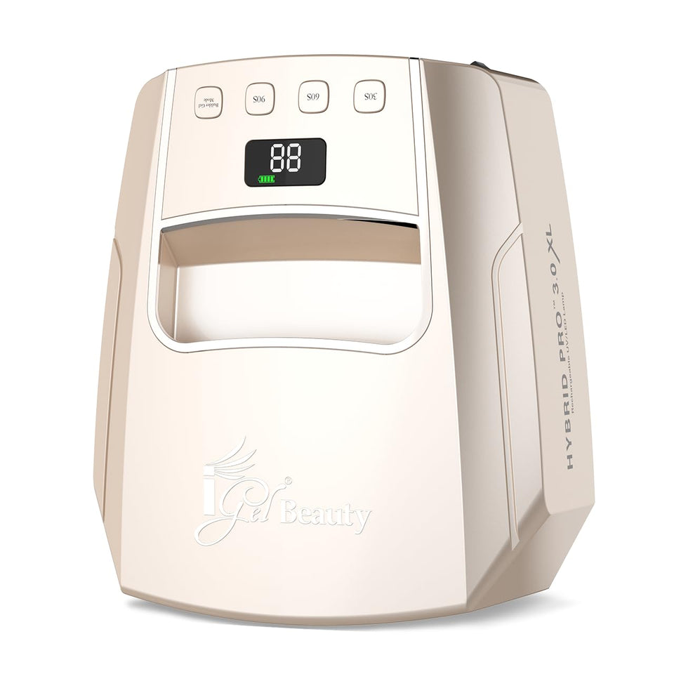 iGel Beauty front view showing extra-wide curing space and salon-grade finish