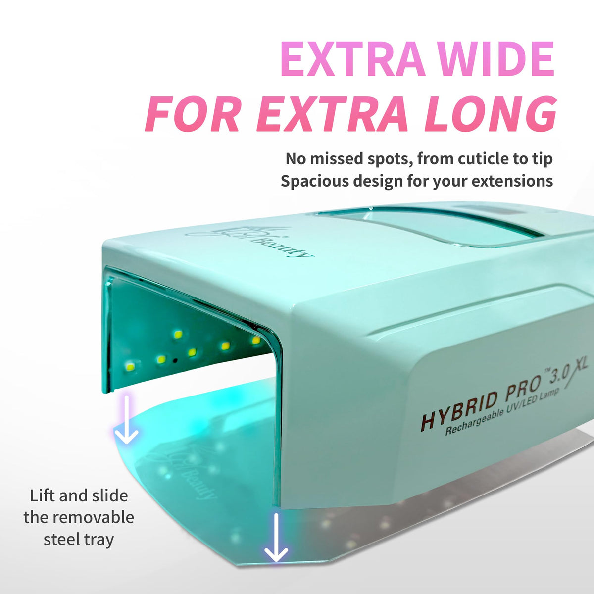 iGel Beauty interior LED layout highlighting full coverage for even cures