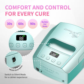 iGel Beauty in a salon setting demonstrating cordless operation and neat workstation