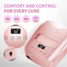 iGel Beauty lamp in a salon setting demonstrating cordless convenience