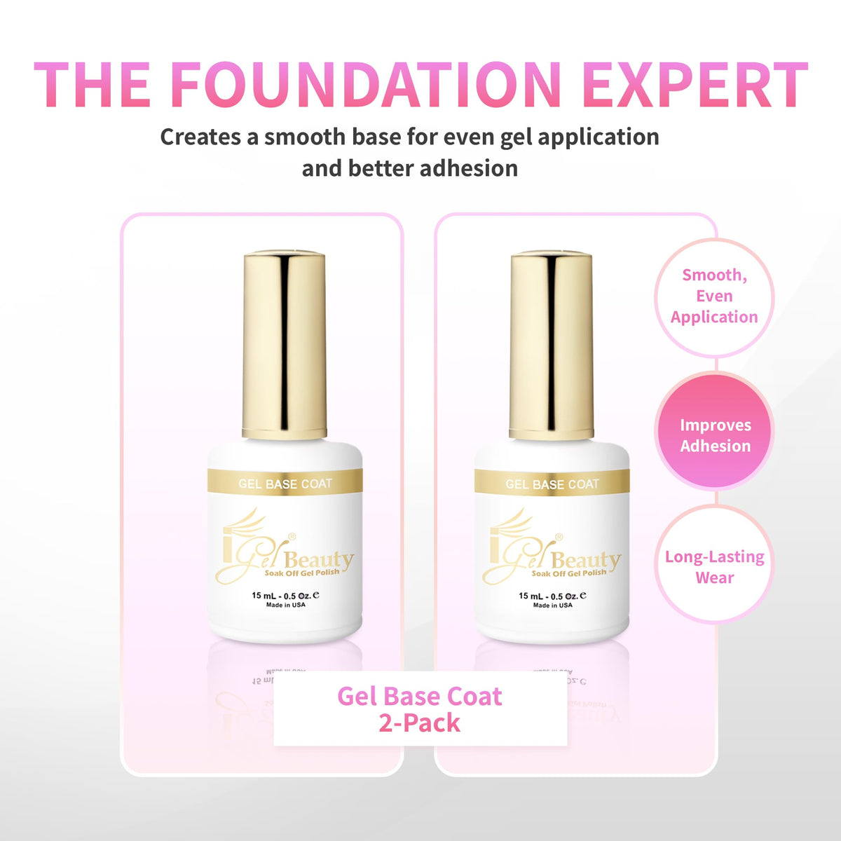 iGel Beauty brush detail showing smooth formula for even, precise application