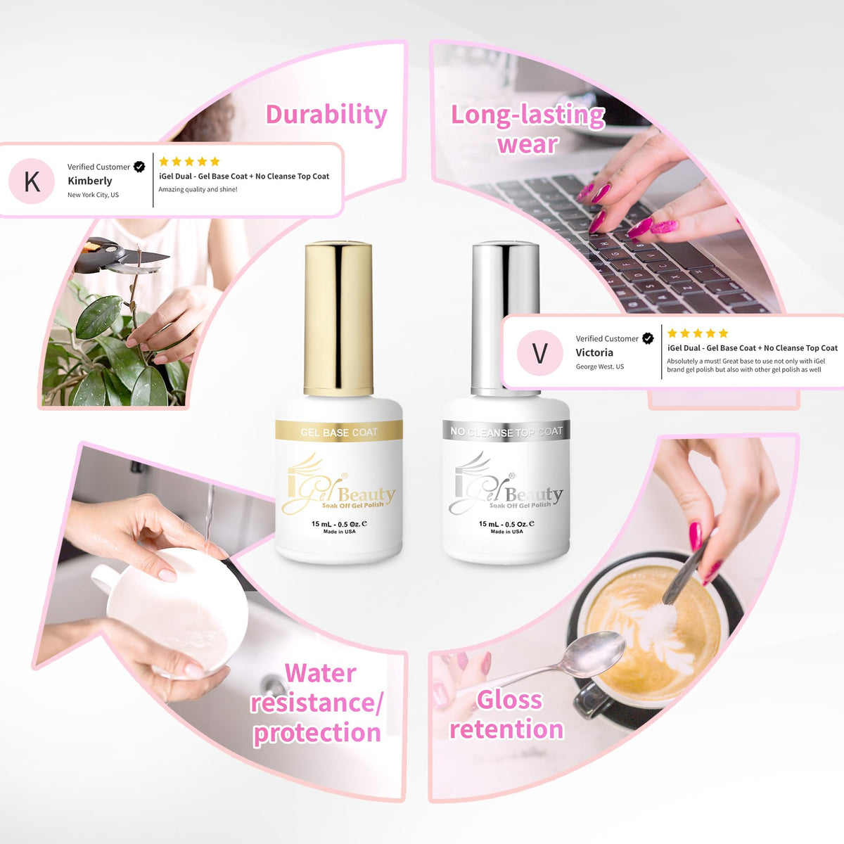 iGel Beauty soak-off removal demo showing easy, damage-minimizing removal