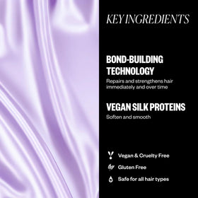 IGK Antisocial application on dry hair showing easy spray-and-brush use for overnight repair