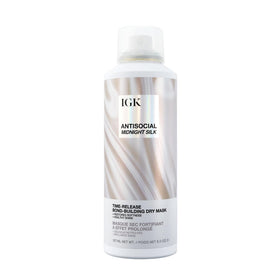 IGK Antisocial Midnight Silk front packaging showing the spray bottle, highlights quick repair