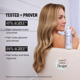 IGK Antisocial Midnight Silk product on a hair strand showing smooth, protective finish