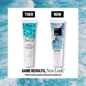 IGK BEACH CLUB cream texture closeup highlighting lightweight, bouncy feel