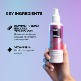 IGK Best Interest cream texture closeup showing lightweight formula for smoothness