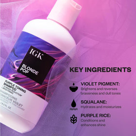 IGK Blonde Pop in shower with towel, lifestyle use showing salon-fresh maintenance at home