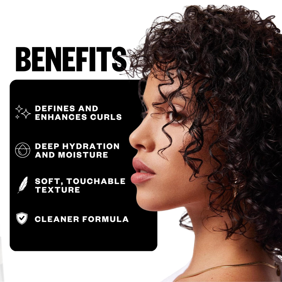 Diffuser-styled curls after using IGK cream showing improved definition and bounce
