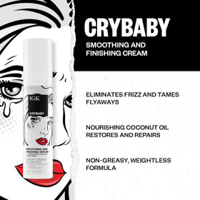 IGK Crybaby before and after shine comparison showing visible gloss improvement