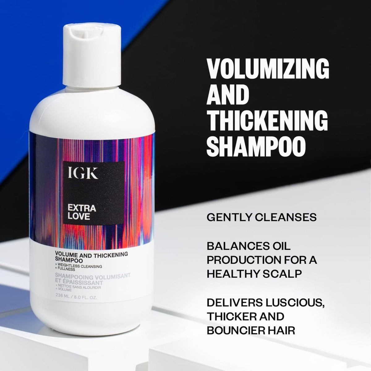 IGK foam texture close-up demonstrating creamy lather for gentle cleansing