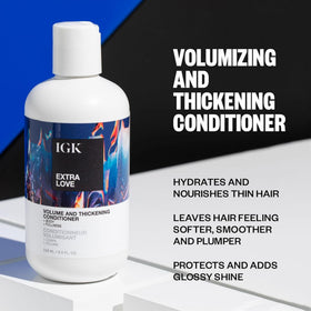IGK Extra Love pump dispensing conditioner for easy controlled use