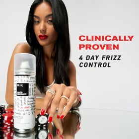 IGK used before flat ironing to deliver a sleek, high-shine result
